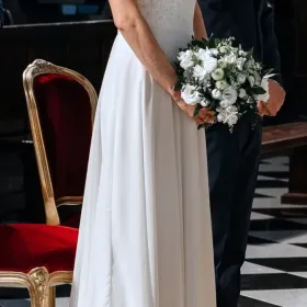 Suknia ślubna - rozmiar 36, wzrost ok 170cm
