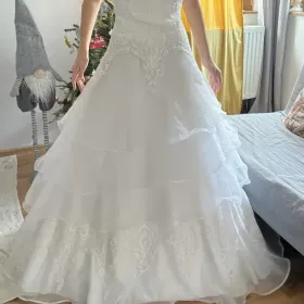 Suknia ślubna princessa r. 36 – piękna, lekka, klasyczna biel.