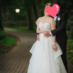 Sprzedam suknię ślubną ELENA MORAR,  rozm.M-L