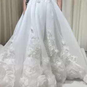 Suknia Ślubna Łukasz Przychodzeń kwiaty 3D