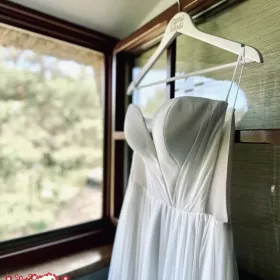 Suknia ślubna z muślinu