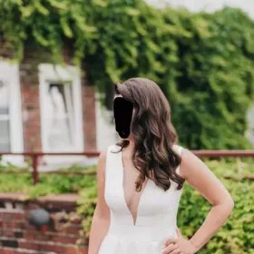 Suknia ślubna marki Flossmann elegancka klasyczna + welon