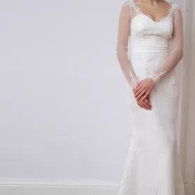 Suknia z jedwabnej organzy rozmiar 36/38