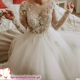 Suknia ślubna Milla Nova Valentina r.36 Koronkowa haftowana 3D księżniczka 