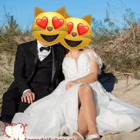 Sprzedam przepiękną suknię ślubną w stylu glamour/romantycznym. Suknia robi ogromne wrażenie na żywo