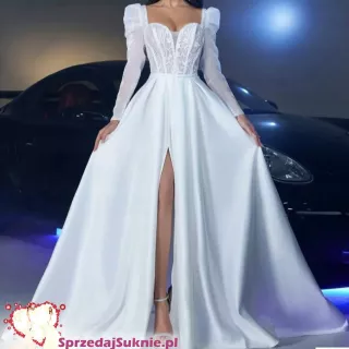 Suknia Ślubna rozporek 