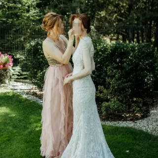 Lanesta Indira - elegancka suknia ślubna, fason syrenka, rozmiar 34 