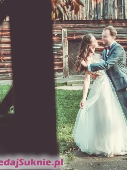 Delikatna, zwiewna, kwiatowa suknia ślubna rozmiar 36, wzrost 172