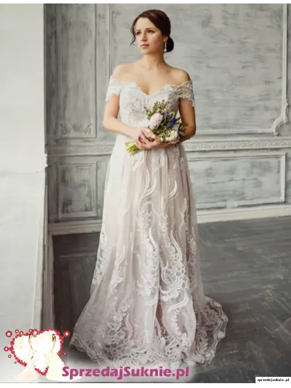 Piękna suknia plus size ! Koronka rozmiar 46/48