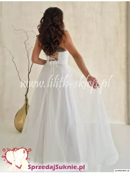 Suknia ślubna brokatowa 36 