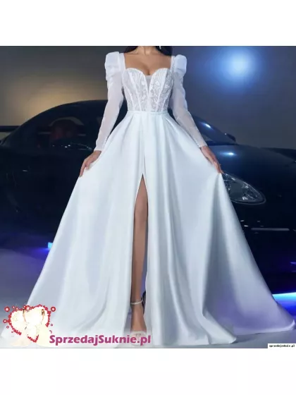 Suknia Ślubna rozporek 