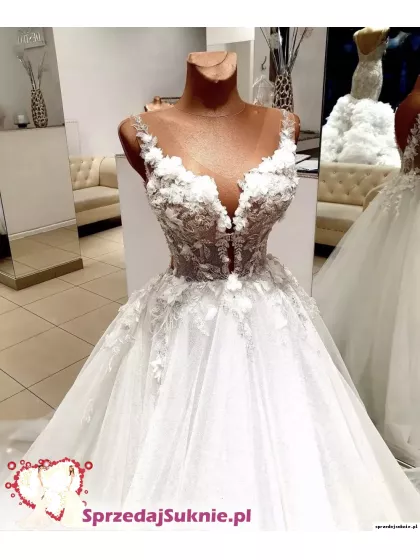 Suknia Ślubna Latina | Destiny – Nina Szymańska + welon | Stan idealny